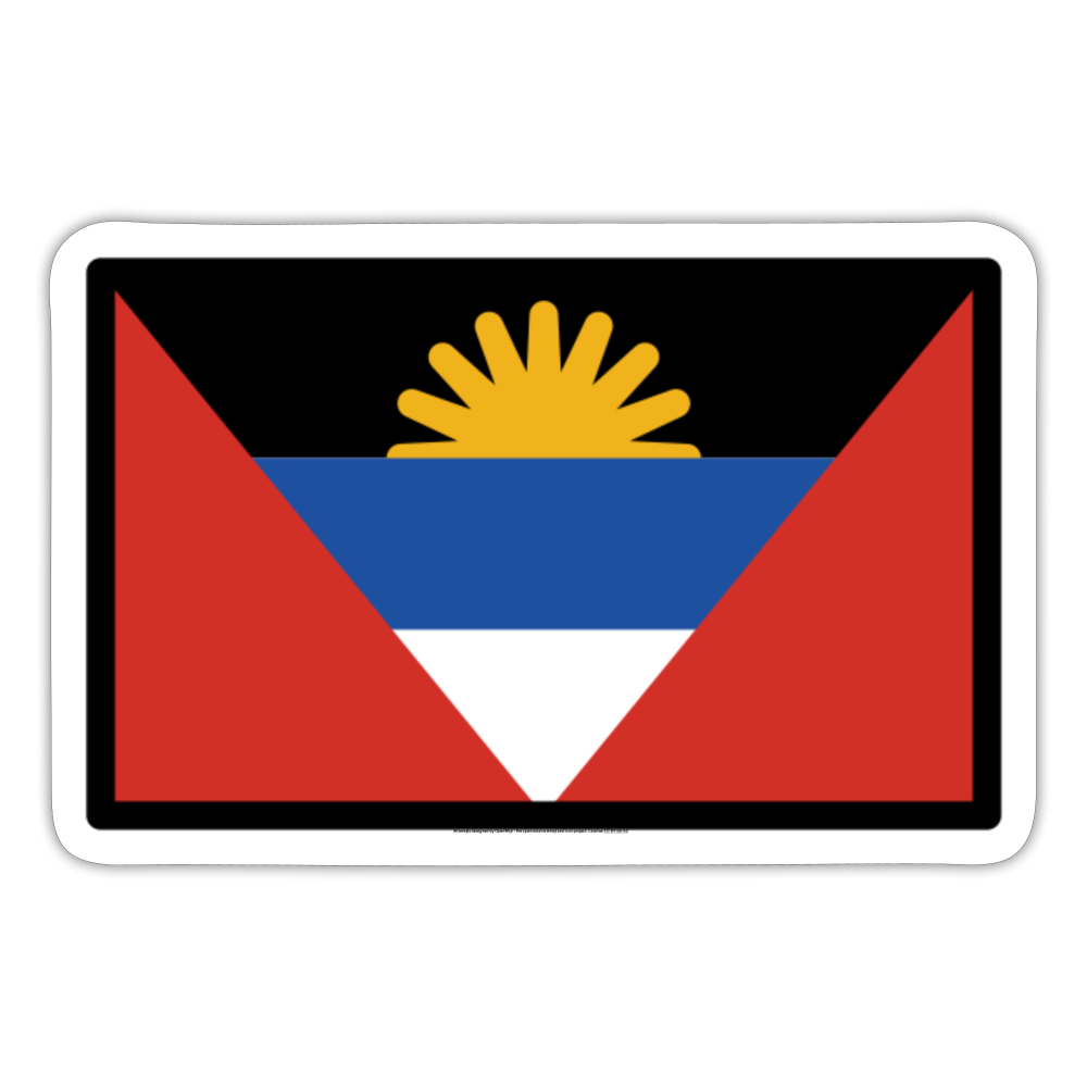 Flag: Antigua & Barbuda Moji Sticker - Emoji.Express - white matte