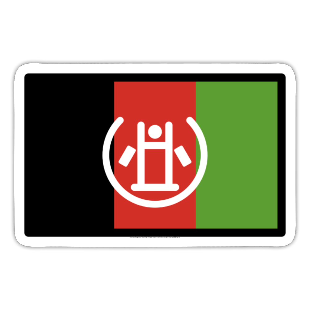 Flag: Afghanstan Moji Sticker - Emoji.Express - white matte