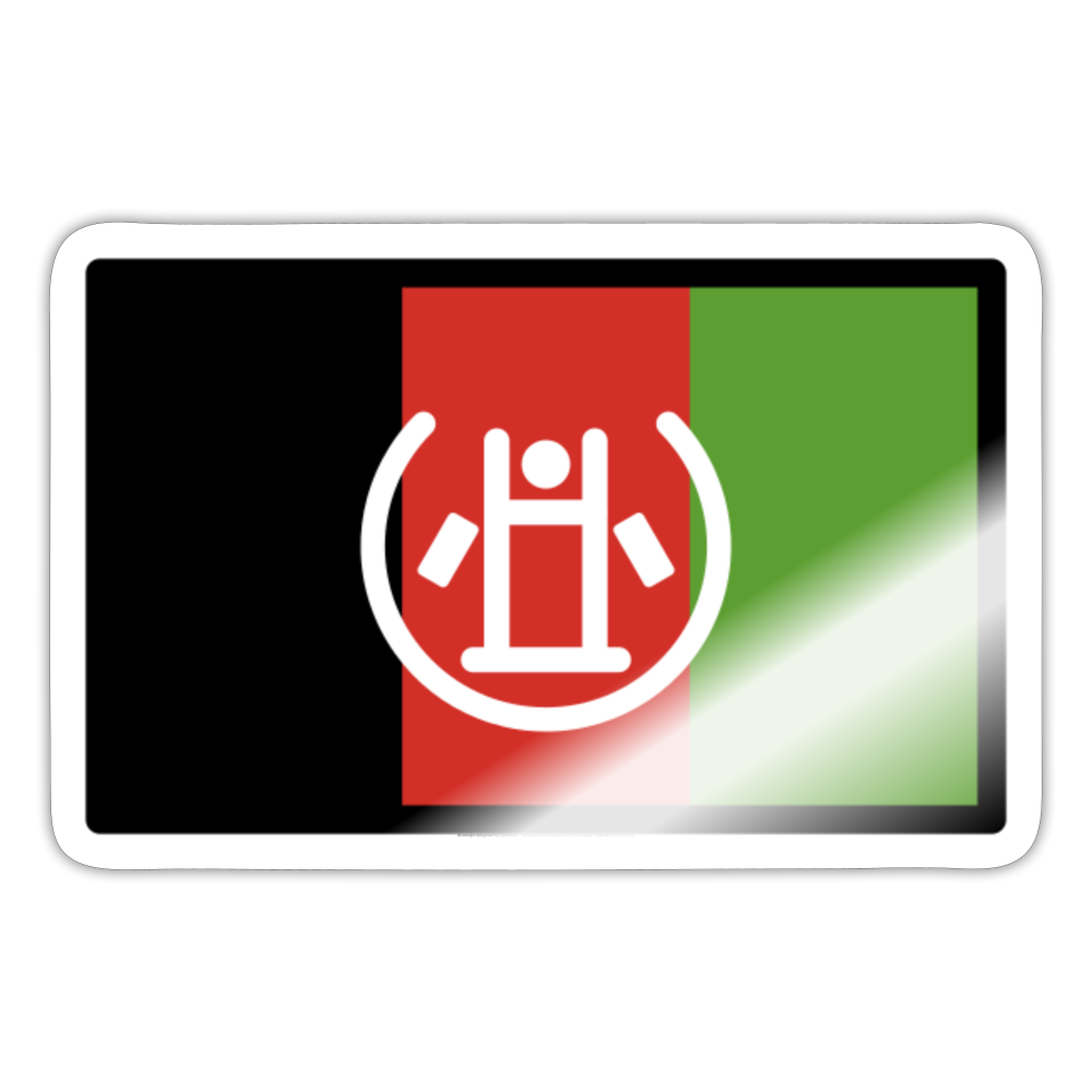 Flag: Afghanstan Moji Sticker - Emoji.Express - white glossy
