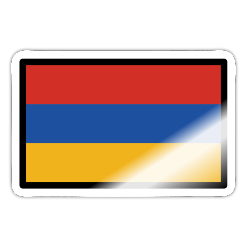 Flag: Armenia Moji Sticker - Emoji.Express - white glossy