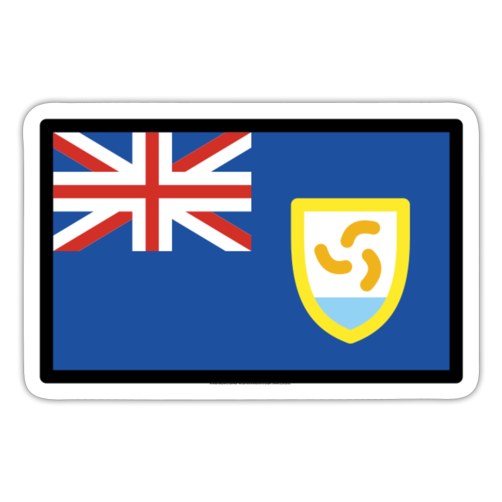 Flag: Anguilla Moji Sticker - Emoji.Express - white matte