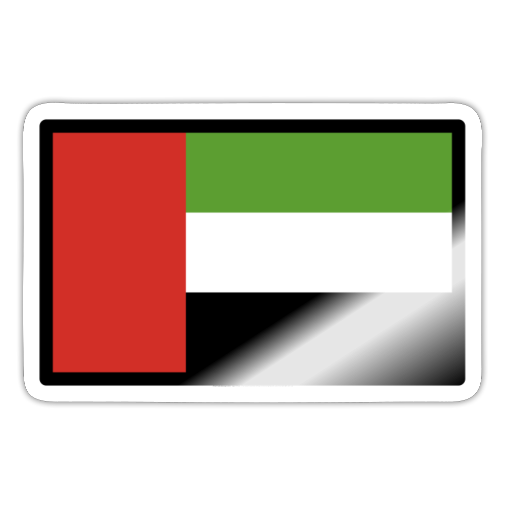 Flag: United Arab Emirates Moji Sticker - Emoji.Express - white glossy