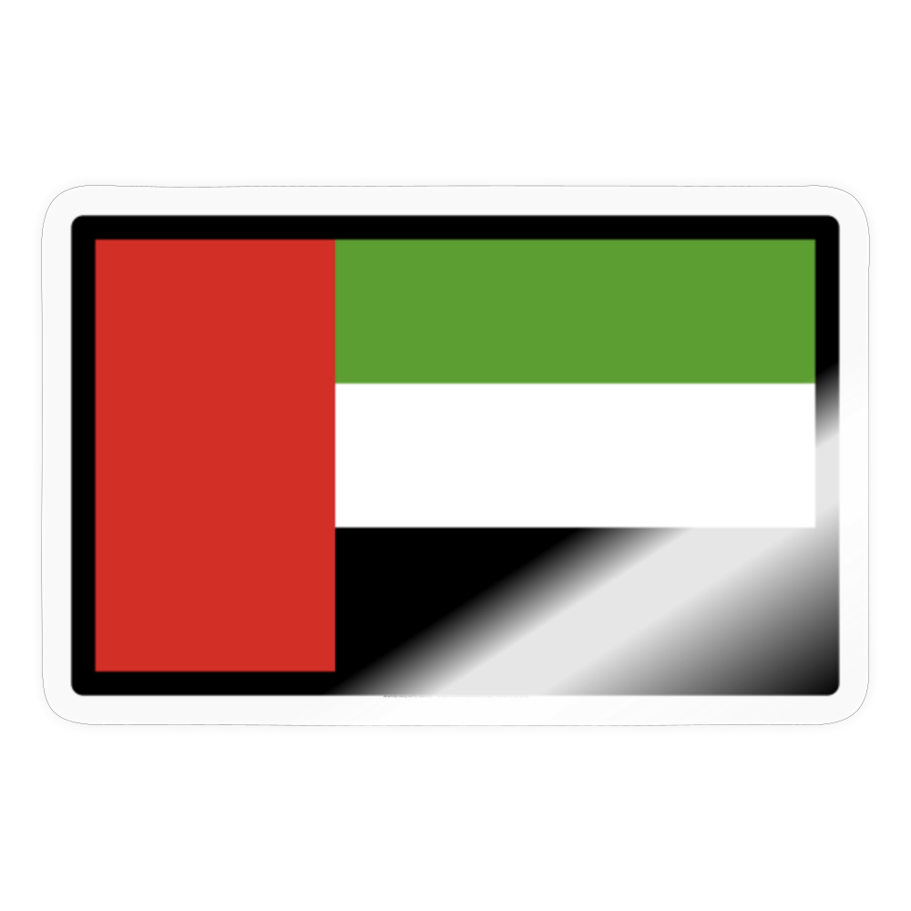 Flag: United Arab Emirates Moji Sticker - Emoji.Express - transparent glossy