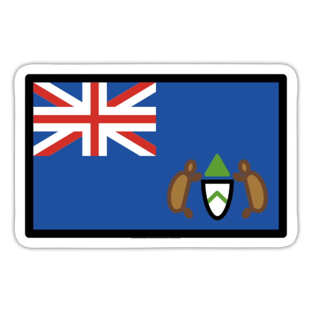 Flag: Ascension Island Moji Sticker - Emoji.Express - white matte