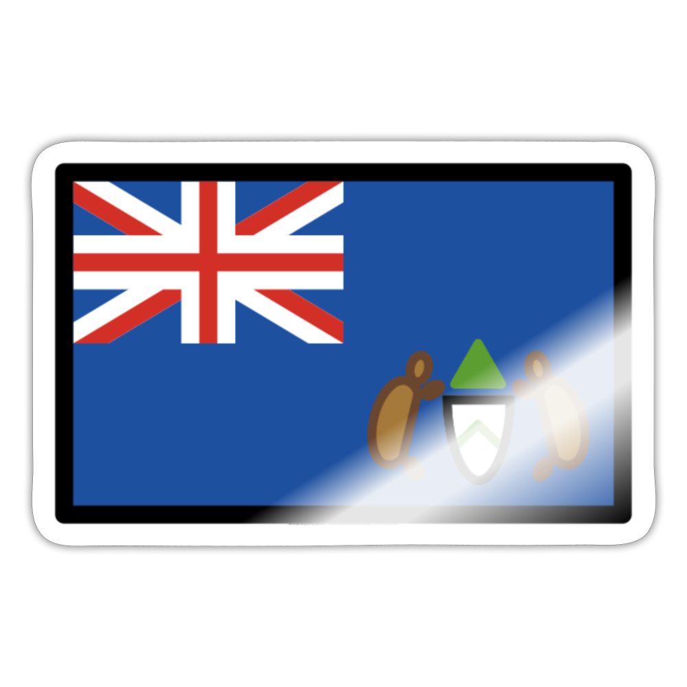 Flag: Ascension Island Moji Sticker - Emoji.Express - white glossy