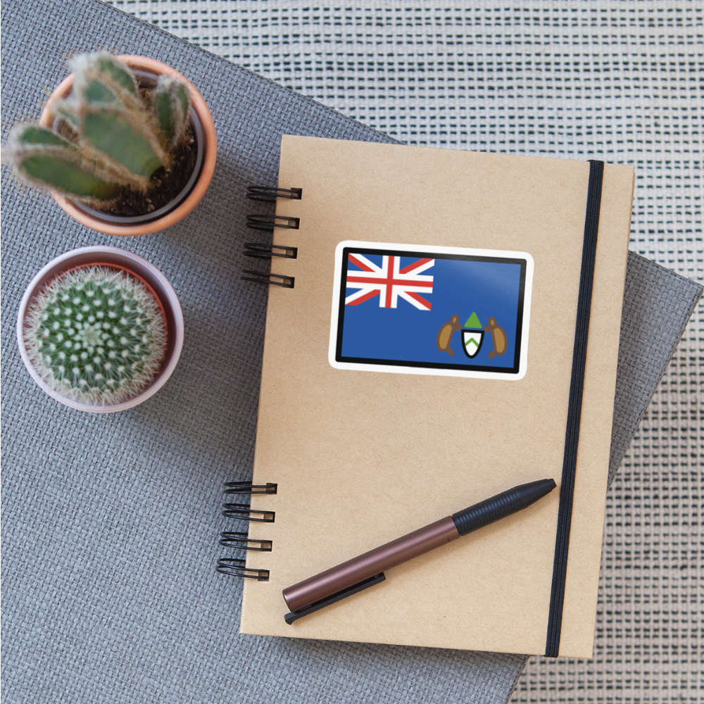 Flag: Ascension Island Moji Sticker - Emoji.Express - white glossy