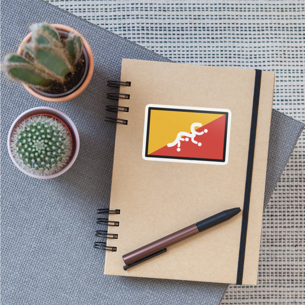 Flag: Bhutan Moji Sticker - Emoji.Express - white matte