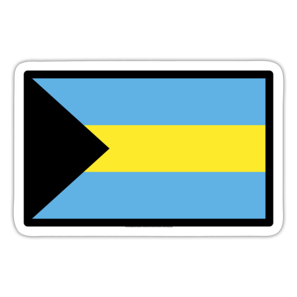 Flag: Bahamas Moji Sticker - Emoji.Express - white matte