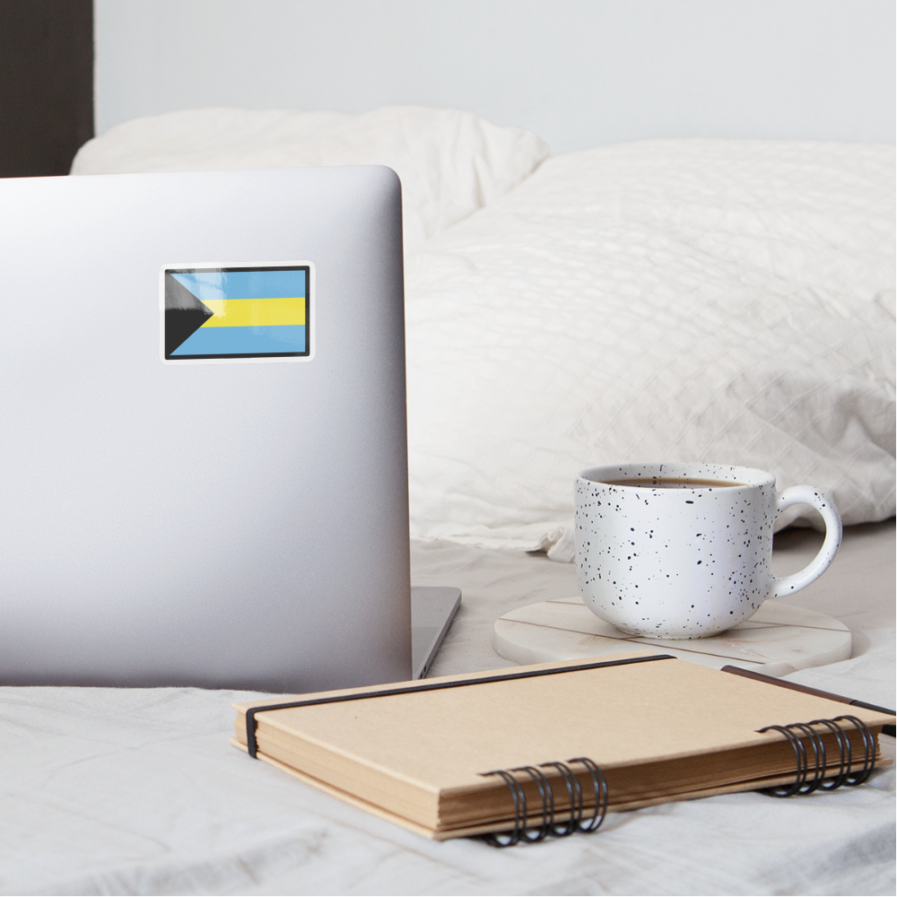 Flag: Bahamas Moji Sticker - Emoji.Express - white glossy
