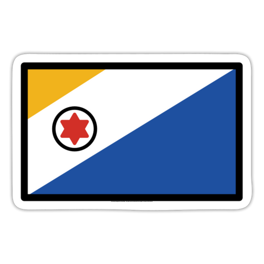 Flag: Caribbean Netherlands Moji Sticker - Emoji.Express - white matte