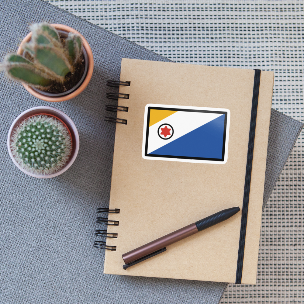 Flag: Caribbean Netherlands Moji Sticker - Emoji.Express - white glossy