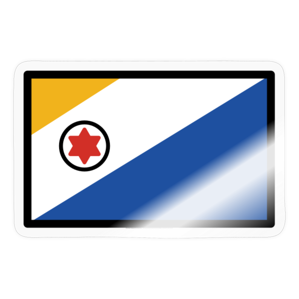 Flag: Caribbean Netherlands Moji Sticker - Emoji.Express - transparent glossy