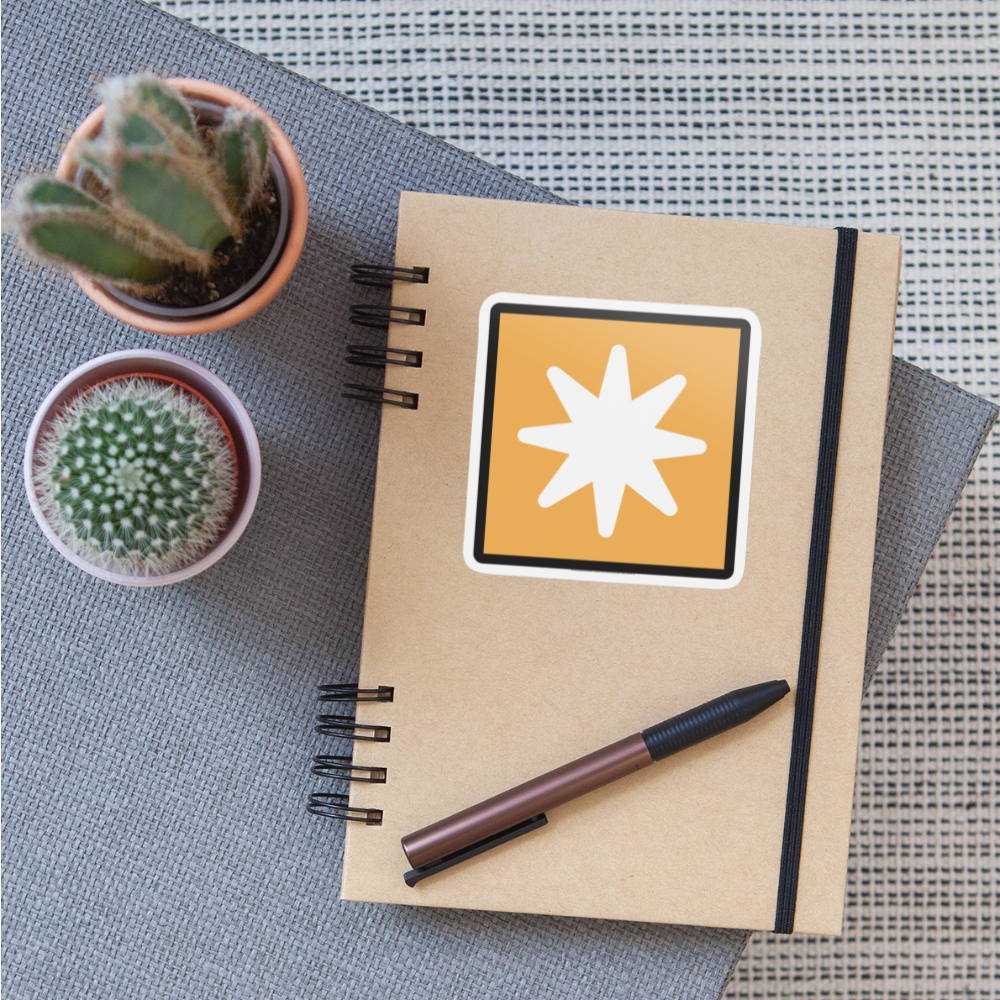 Eight-Pointed Star Moji Sticker - Emoji.Express - white matte