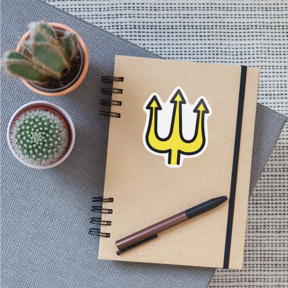 Trident Emblem Moji Sticker - Emoji.Express - white matte