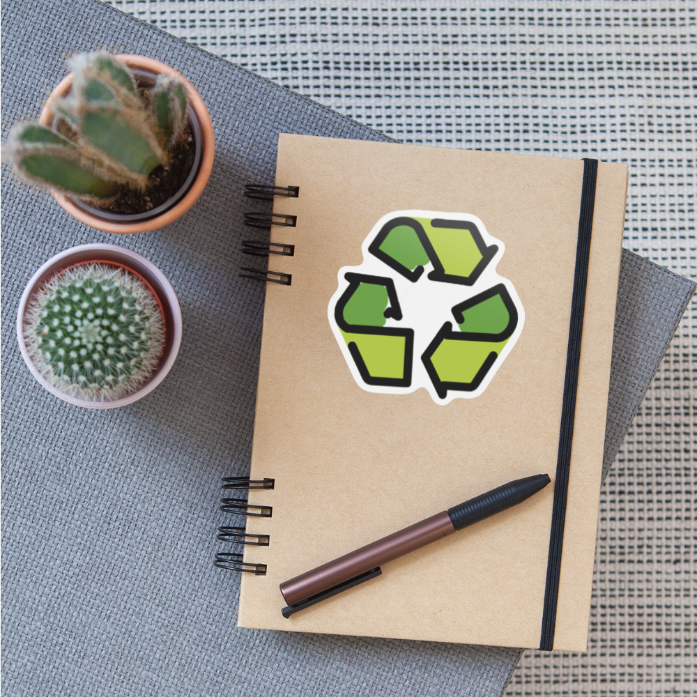 Recycling Symbol Moji Sticker - Emoji.Express - white matte