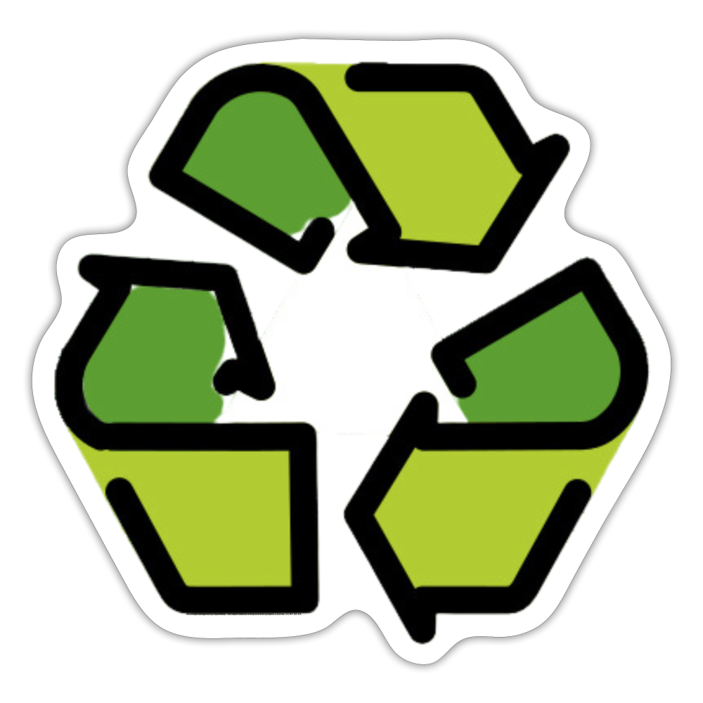 Recycling Symbol Moji Sticker - Emoji.Express - white matte