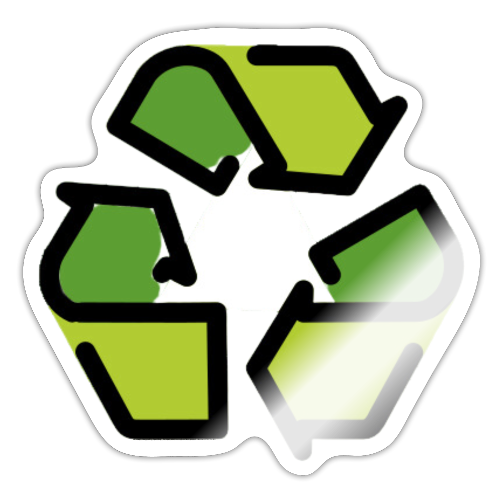 Recycling Symbol Moji Sticker - Emoji.Express - white glossy