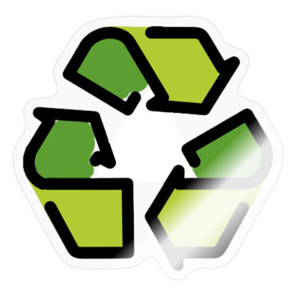 Recycling Symbol Moji Sticker - Emoji.Express - transparent glossy