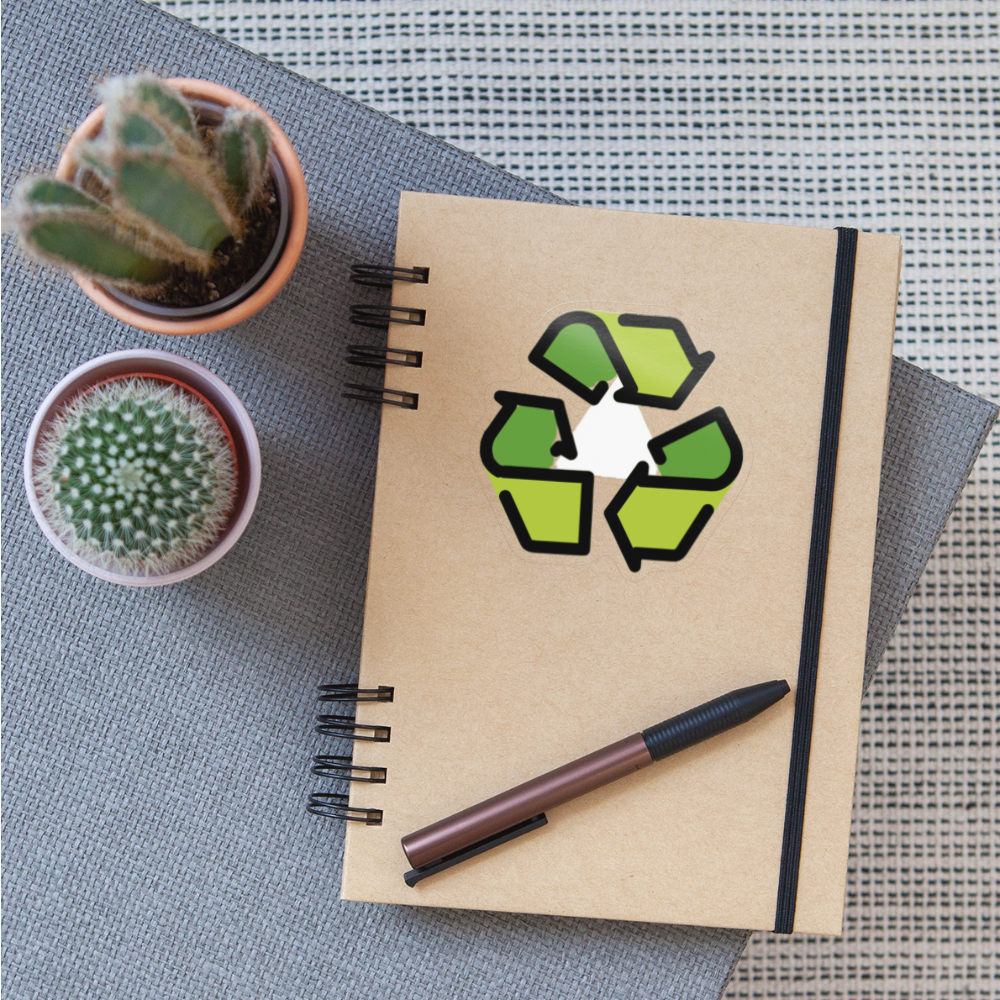 Recycling Symbol Moji Sticker - Emoji.Express - transparent glossy