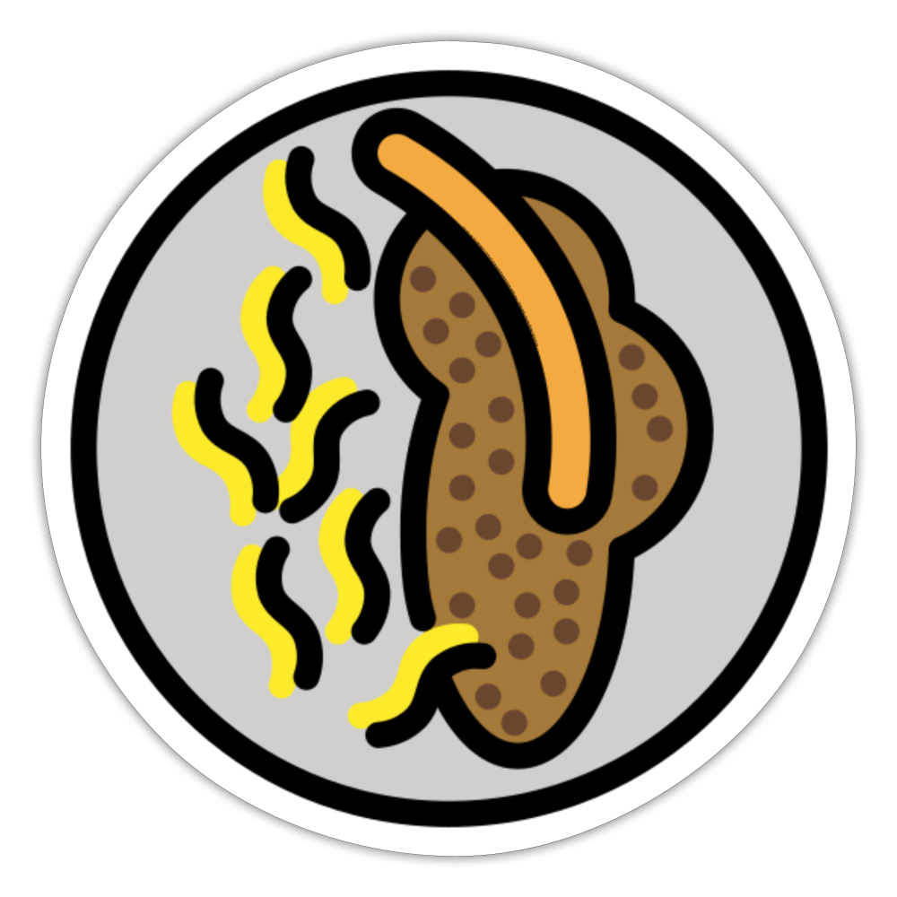 Lentils with Spaetzle Moji Sticker - Emoji.Express - white matte
