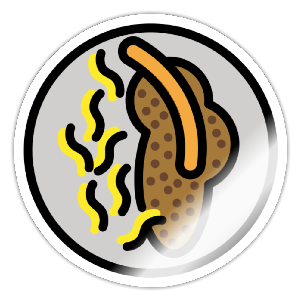 Lentils with Spaetzle Moji Sticker - Emoji.Express - white glossy