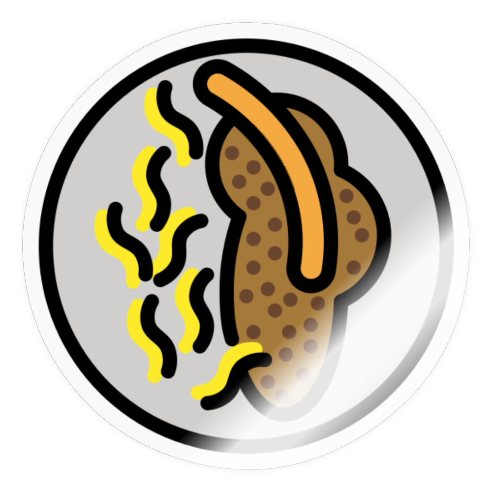 Lentils with Spaetzle Moji Sticker - Emoji.Express - transparent glossy