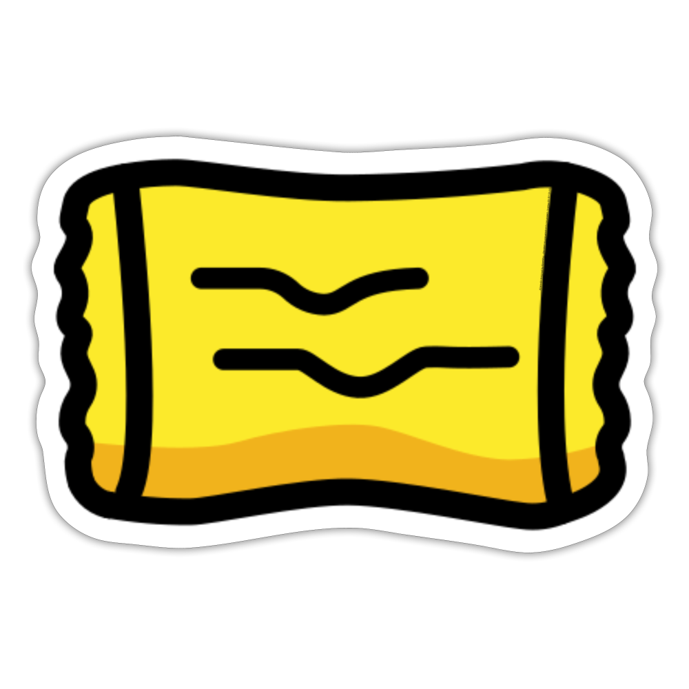 Maultasche Moji Sticker - Emoji.Express - white matte