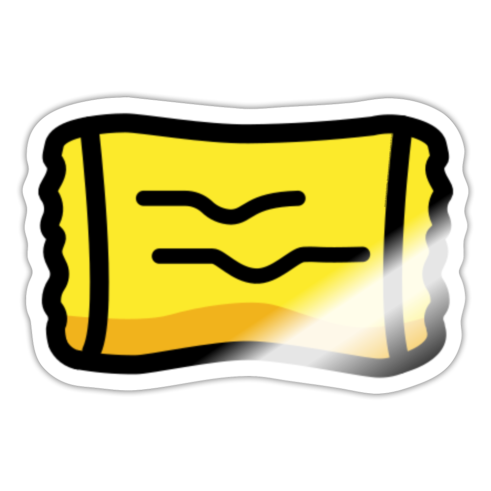Maultasche Moji Sticker - Emoji.Express - white glossy