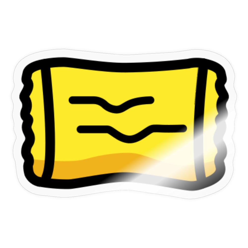 Maultasche Moji Sticker - Emoji.Express - transparent glossy