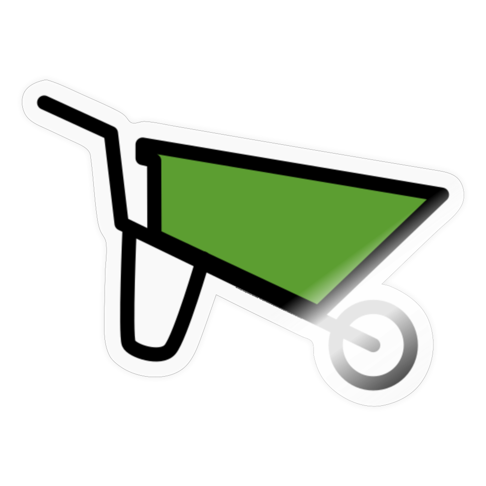 Wheelbarrow (Gardening) Moji Sticker - Emoji.Express - transparent glossy