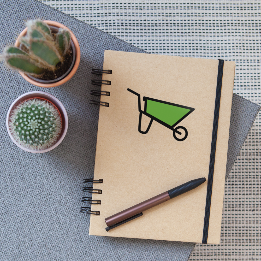 Wheelbarrow (Gardening) Moji Sticker - Emoji.Express - transparent glossy