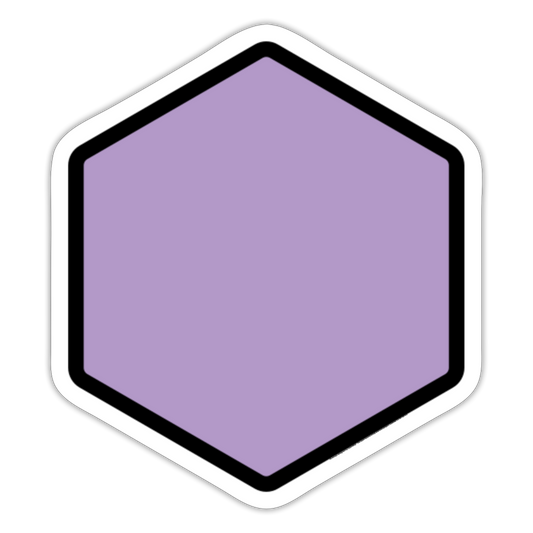 Purple Hexagon Moji Sticker - Emoji.Express - white matte