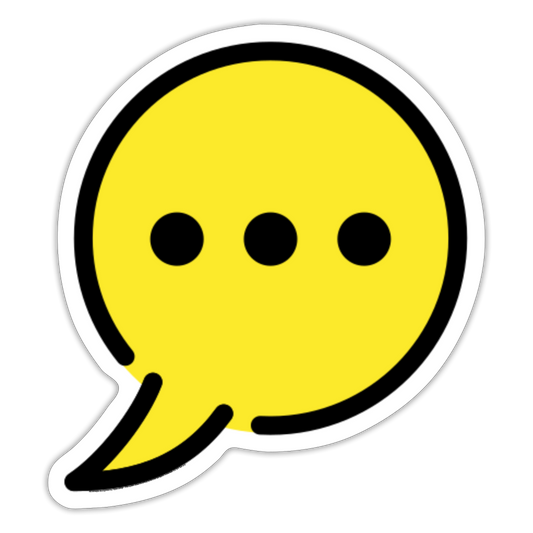 Comment Moji Sticker - Emoji.Express - white matte