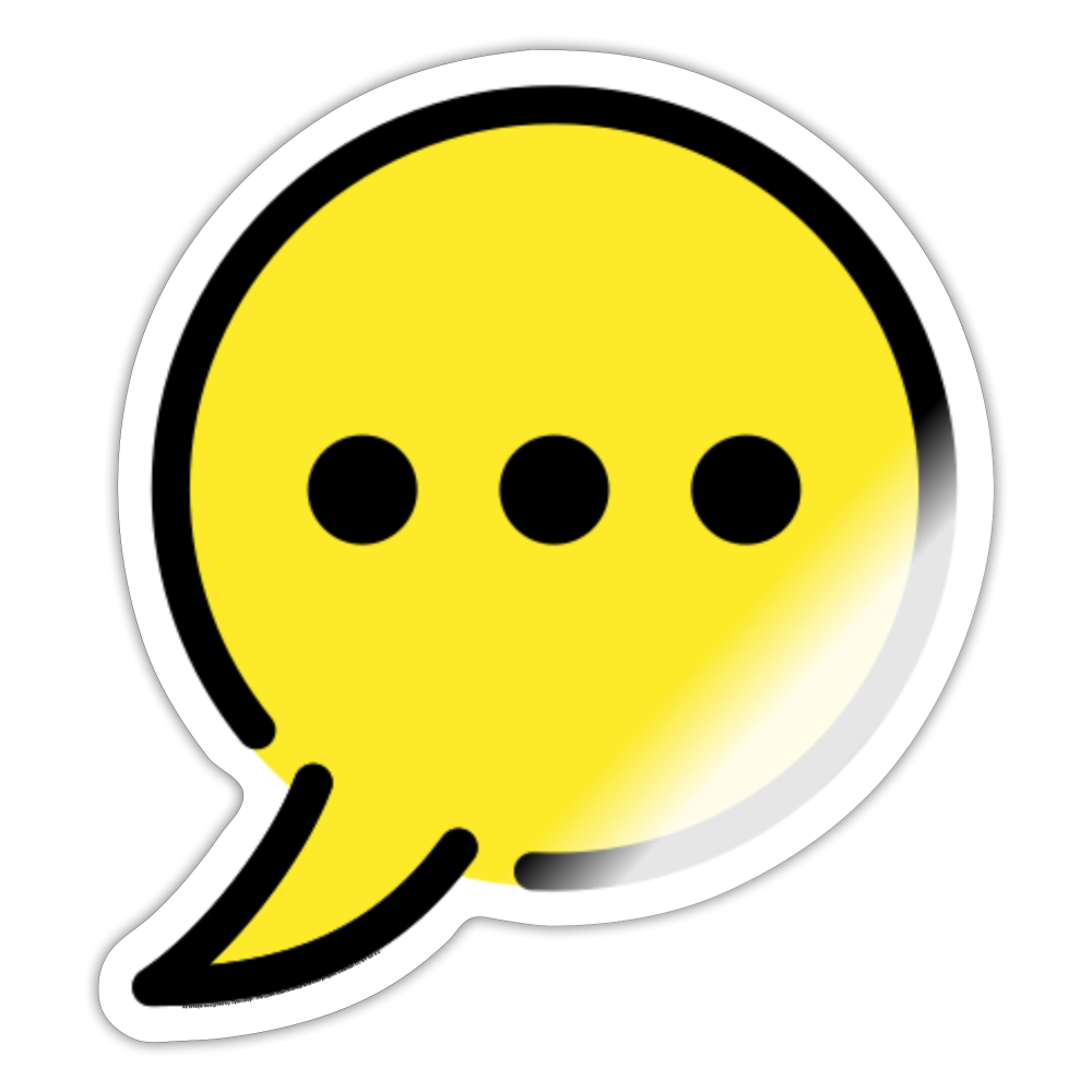 Comment Moji Sticker - Emoji.Express - white glossy