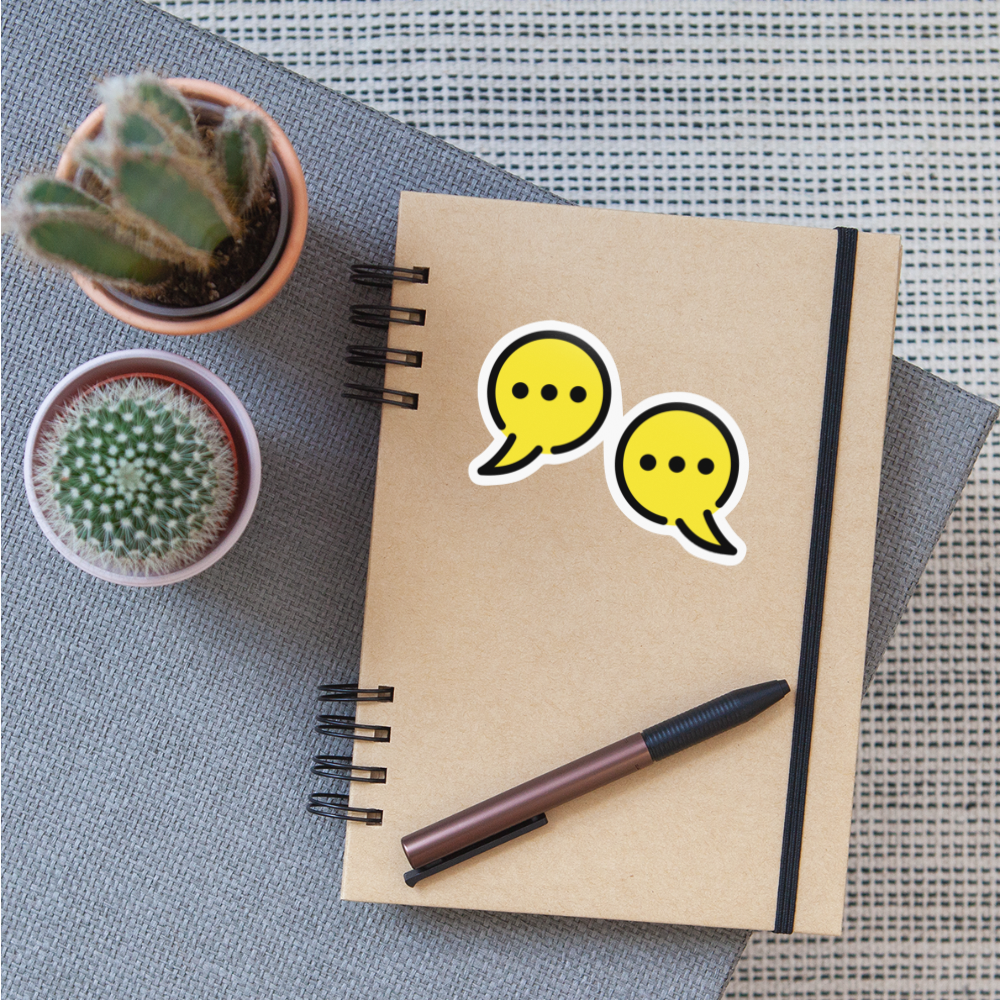 Interview Moji Sticker - Emoji.Express - white glossy