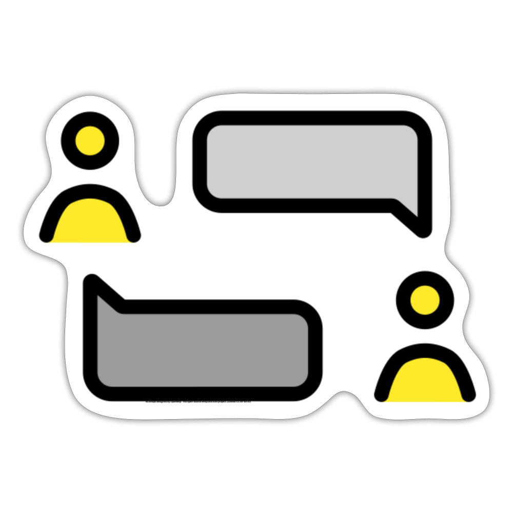 People Dialogue Moji Sticker - Emoji.Express - white matte