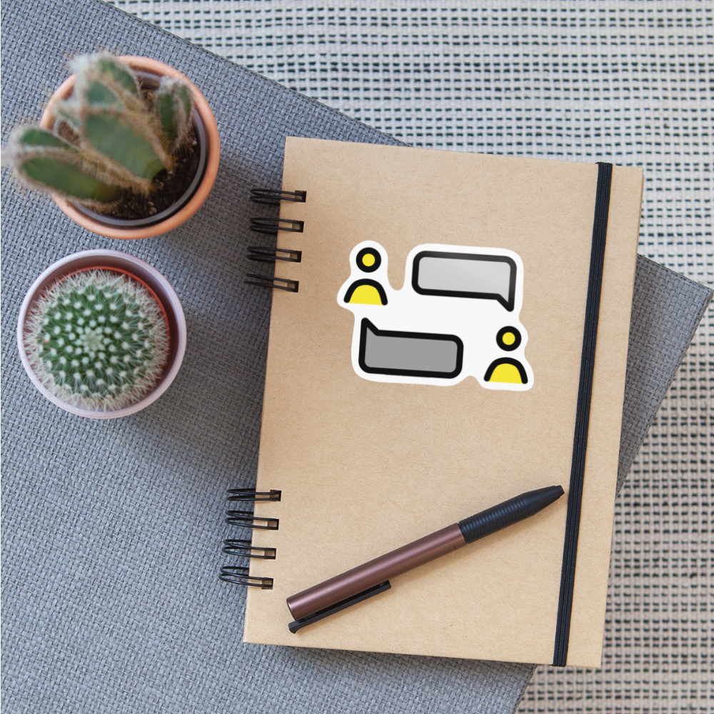 People Dialogue Moji Sticker - Emoji.Express - white glossy