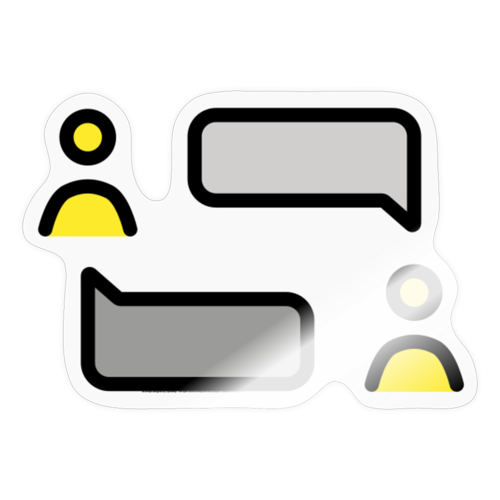 People Dialogue Moji Sticker - Emoji.Express - transparent glossy