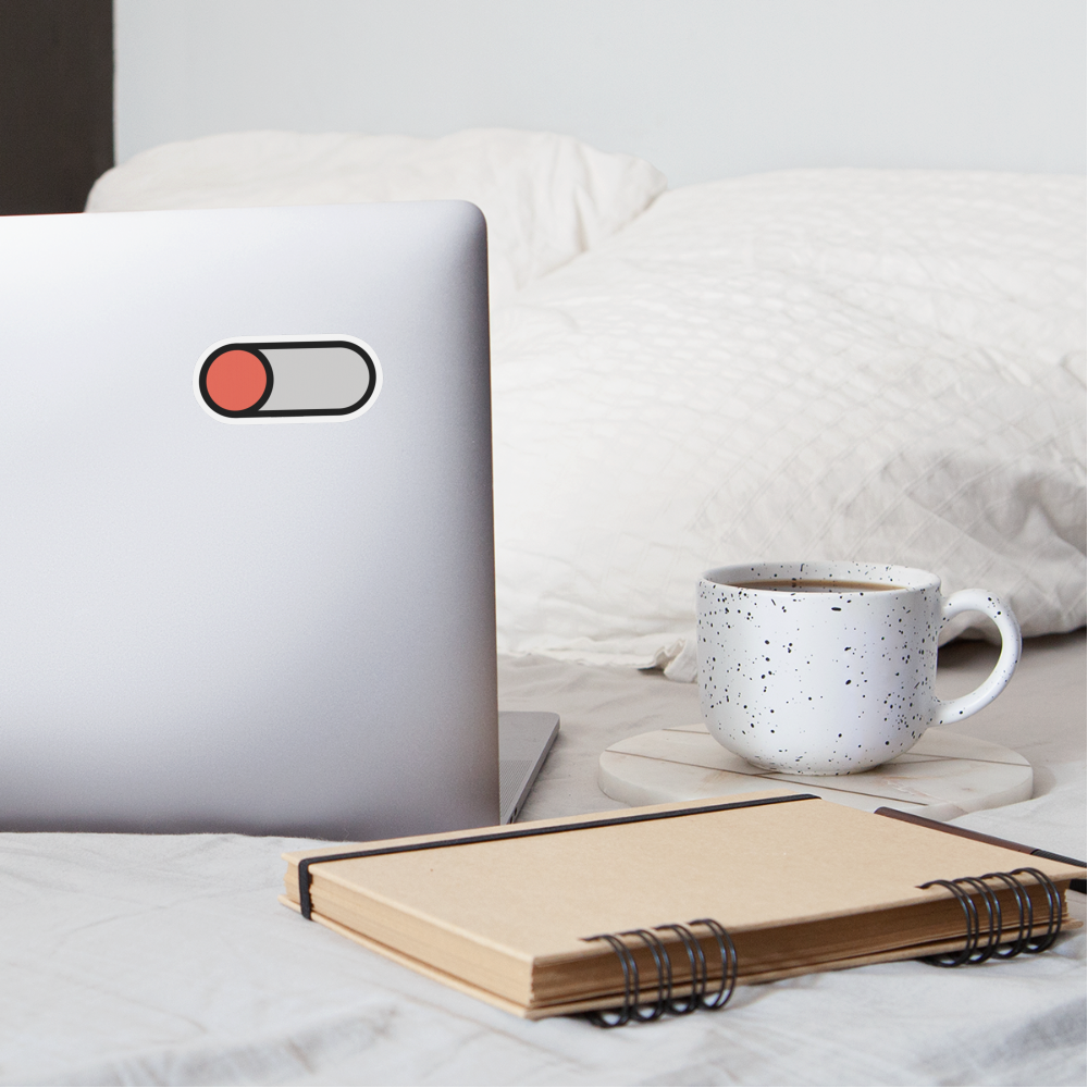 Toggle Button Moji Sticker - Emoji.Express - white matte