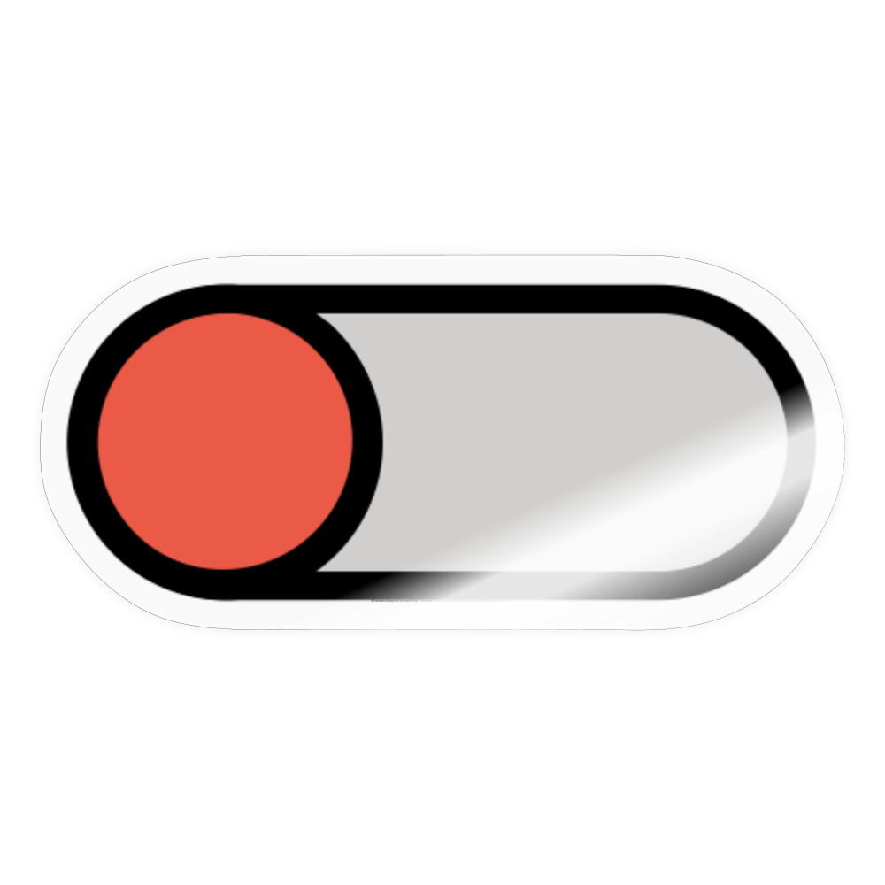 Toggle Button Moji Sticker - Emoji.Express - transparent glossy