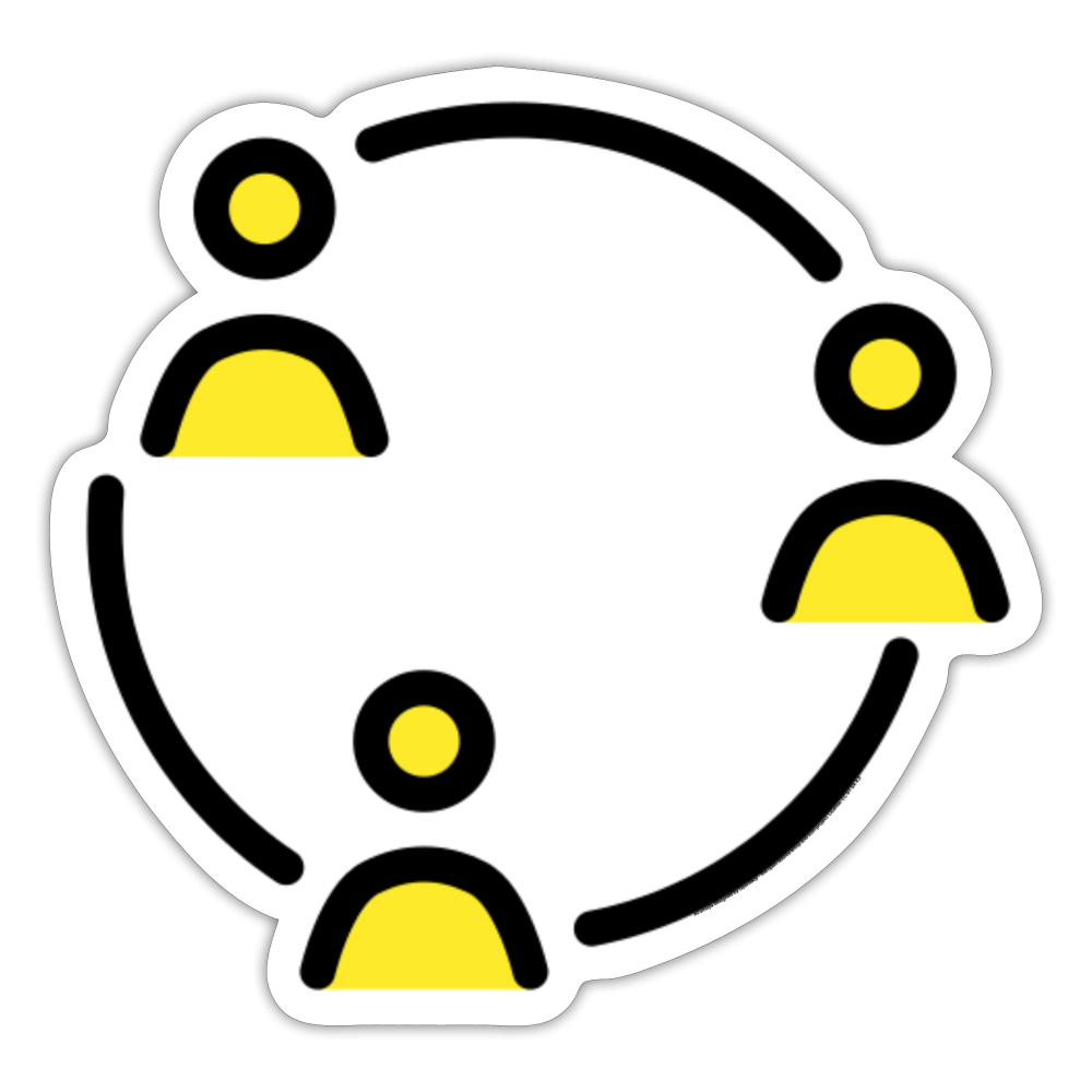 Collaboration Moji Sticker - Emoji.Express - white matte
