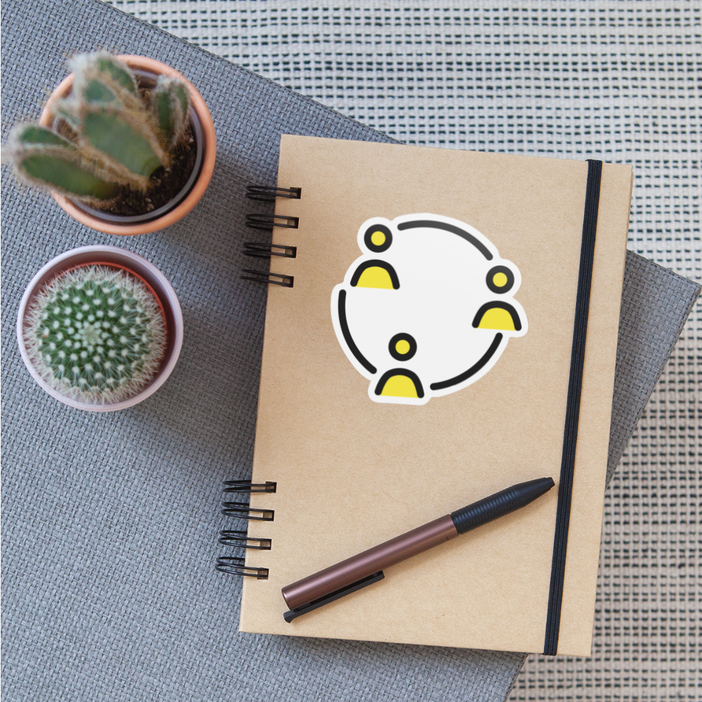Collaboration Moji Sticker - Emoji.Express - white matte