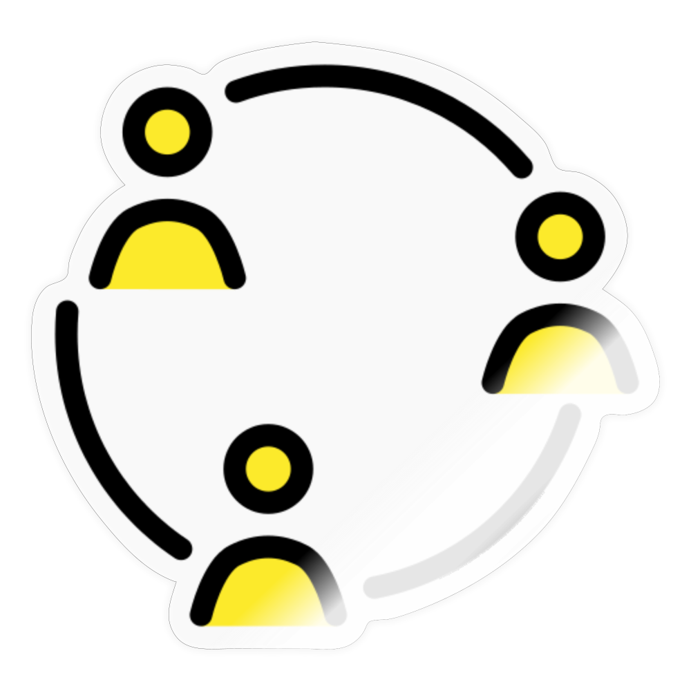 Collaboration Moji Sticker - Emoji.Express - transparent glossy