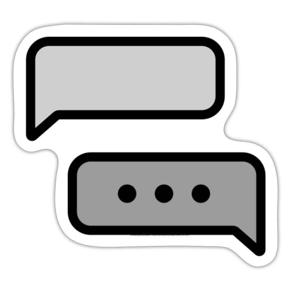 Chats Moji Sticker - Emoji.Express - white matte