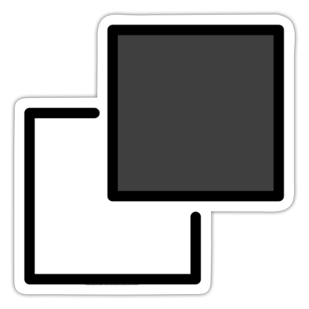 Overlapping White and Black Squares Moji Sticker - Emoji.Express - white matte