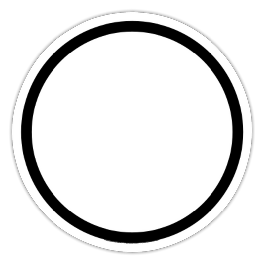 Heavy Circle Moji Sticker - Emoji.Express - white matte