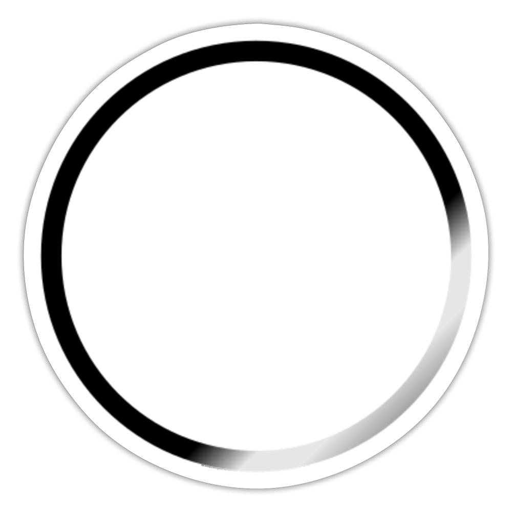Heavy Circle Moji Sticker - Emoji.Express - white glossy
