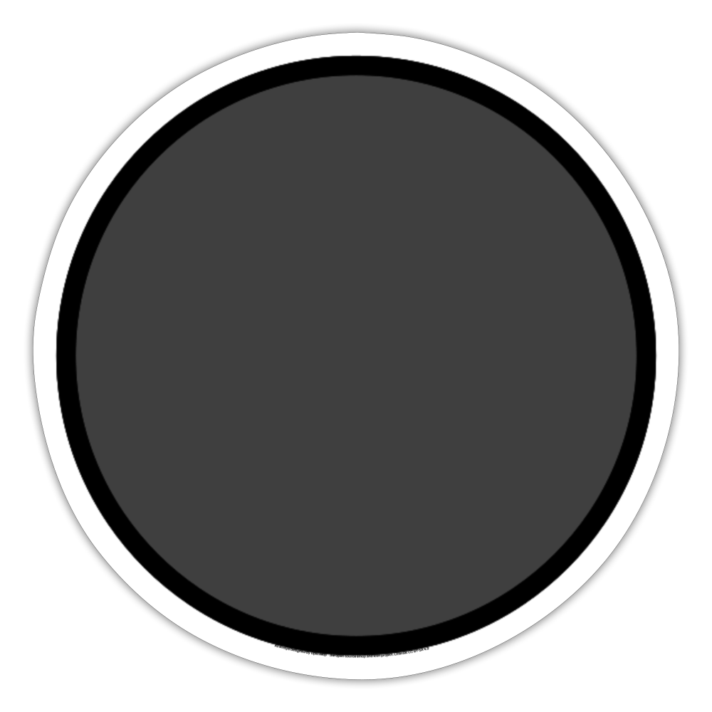 Large Black Circle Moji Sticker - Emoji.Express - white matte