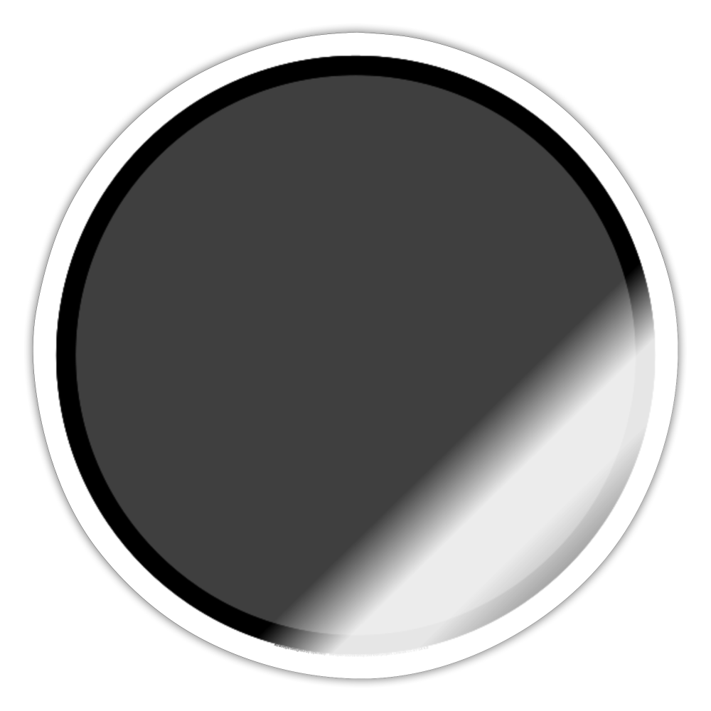 Large Black Circle Moji Sticker - Emoji.Express - white glossy