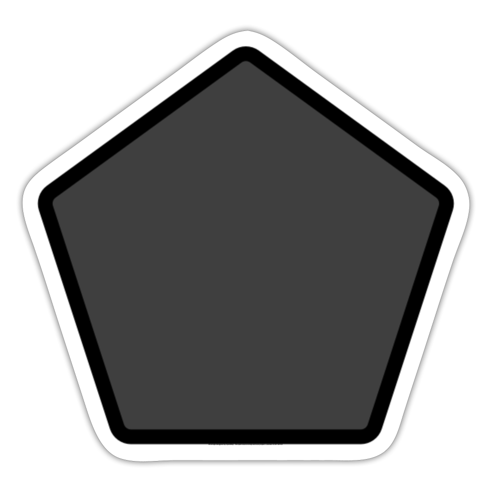 Black Pentagon Moji Sticker - Emoji.Express - white matte